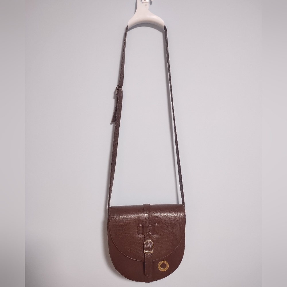 Vintage Designer Guy Laroche Paris Medium Brown Shoulder Bag